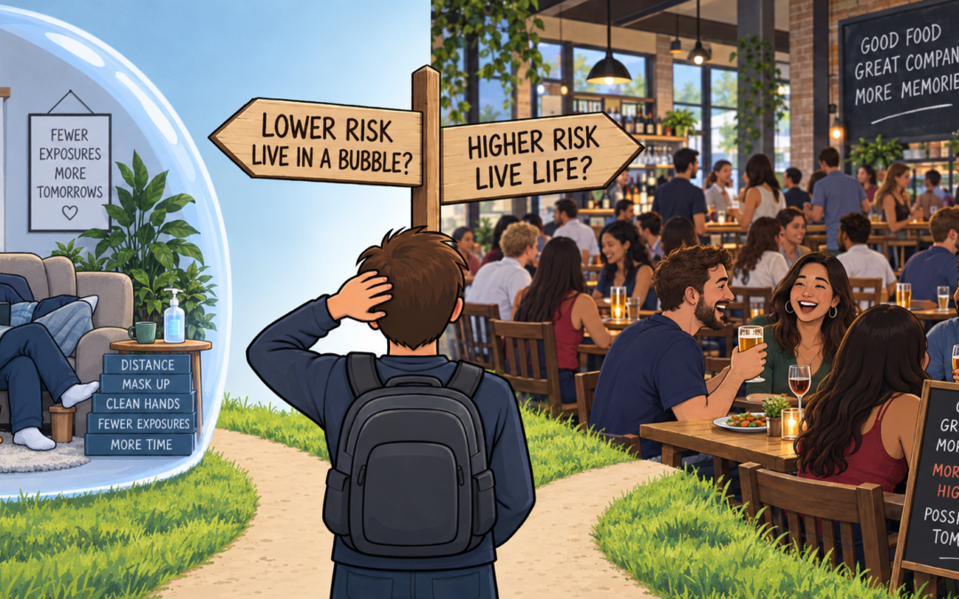 Balancing risk. Living in a bubble vs living life?